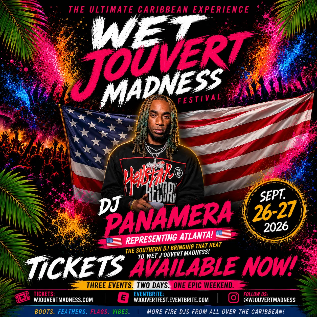 DJ Panamera representing Atlanta at Wet J'Ouvert Madness Festival