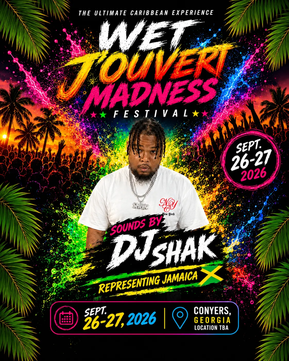 DJ Shak representing Jamaica at Wet J'Ouvert Madness Festival
