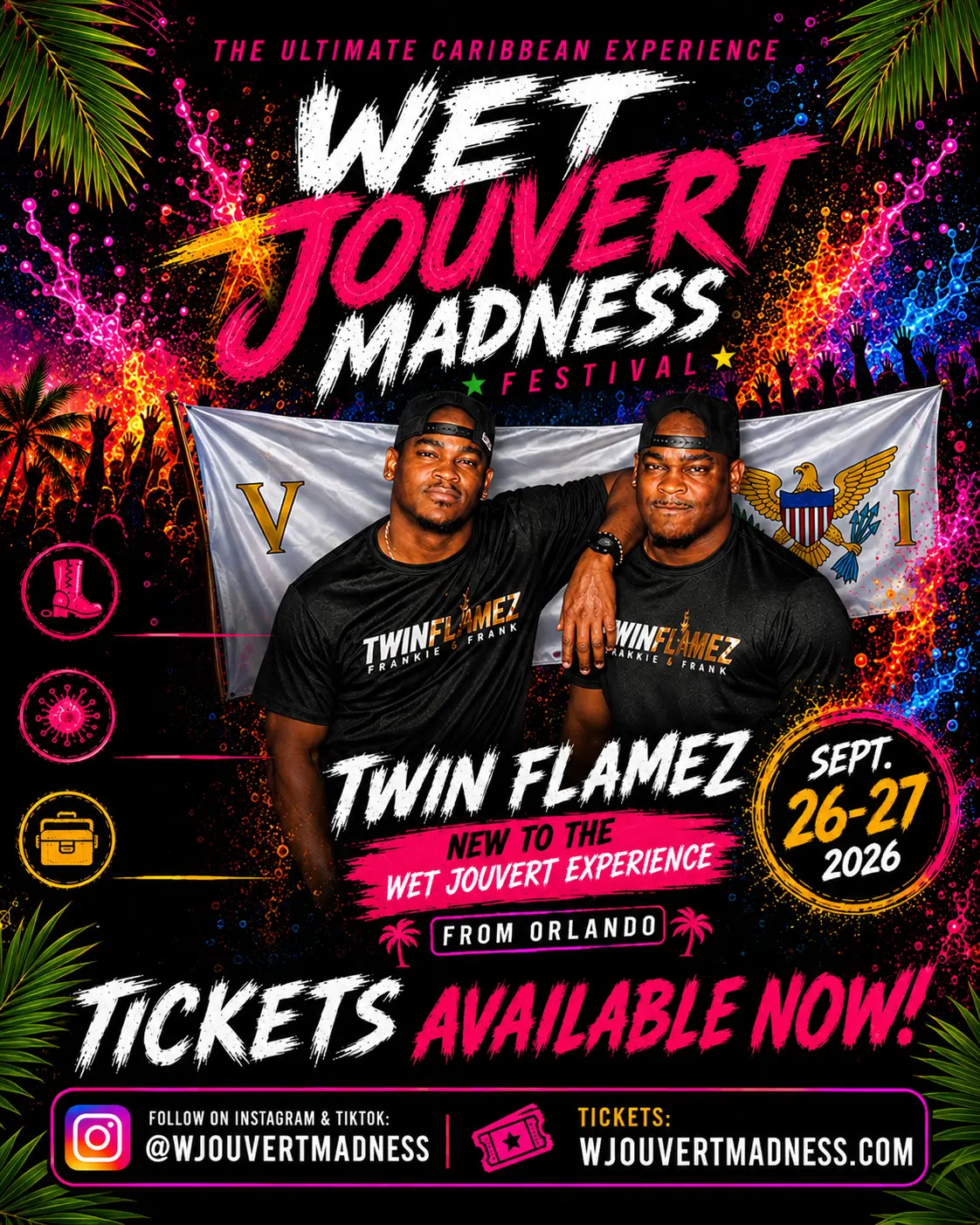 Twin Flamez from Orlando at Wet J'Ouvert Madness Festival